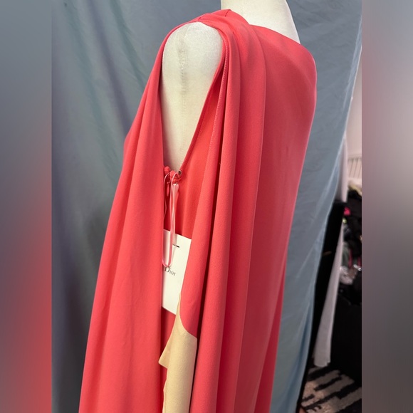 Vintage CHRISTIAN DIOR Runway Pink Silk Kaftan Sheath Shift Dress NWT $5400 Sz 4 - Picture 13 of 14